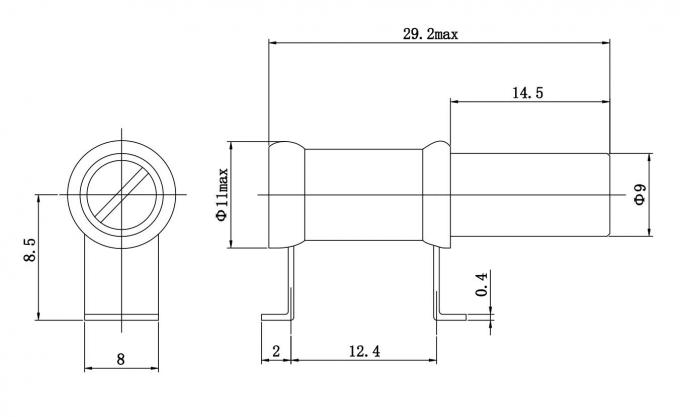 Miniaturdrehkondensator des kolben-Trimmer-Kondensator-2-70pF 1000VDC
