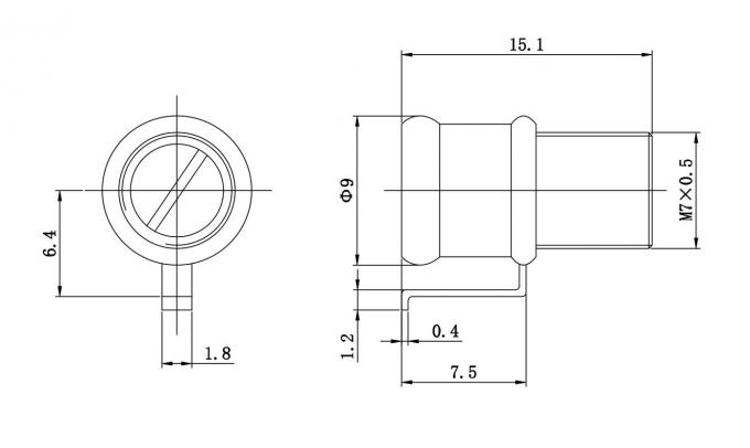 Der Luft-CWS32T16.2 vertikaler Berg Trimmer-des Kondensator-1.5-60pF für Rf-Anwendungen