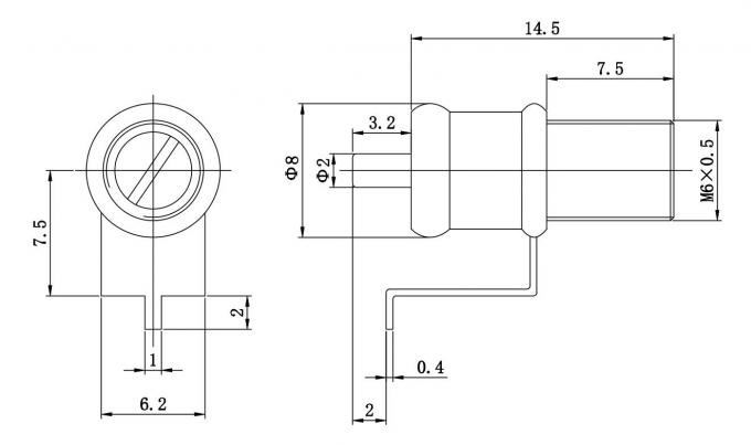 Trimmer-Kondensator 500VAC, Luftdielektrikum-Trimmer-Kondensator des Kolben-1-10pF